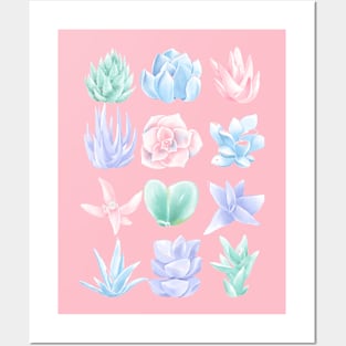 Illustration Plants Colorful Succulent Graphic Leaf Garden Posters and Art